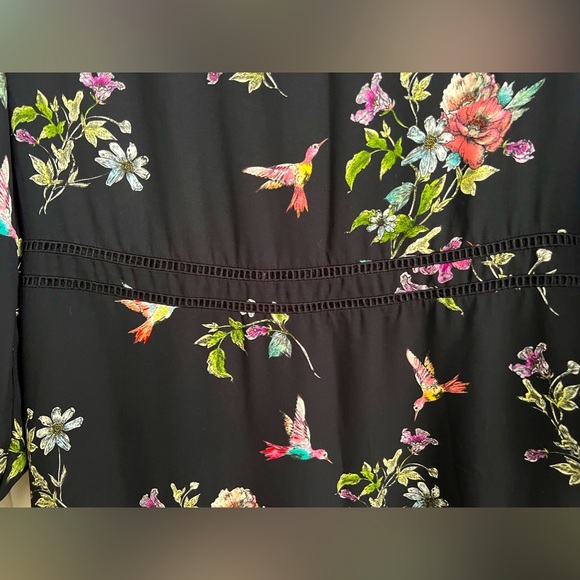 Oasis floral bird print midi dress US 8/UK 12. - Picture 7 of 9